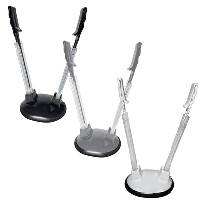 3 Pack Baggy Rack Holders for Meal Prep Bags, Adjustable Food Prep Baggie Holder Stand, Hands Free Plastic & Freezer Bag Holder Stand for Filling, Compatible with Ziplock Bag Storage, Black White Gray