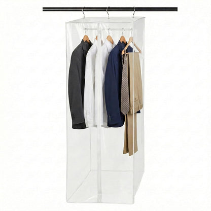 Garment Bags for Hanging Clothes, 42" Long, Dust Protection, Seasonal Clothing Storage, Protects Dresses, Suits & Jackets, Strong Zipper