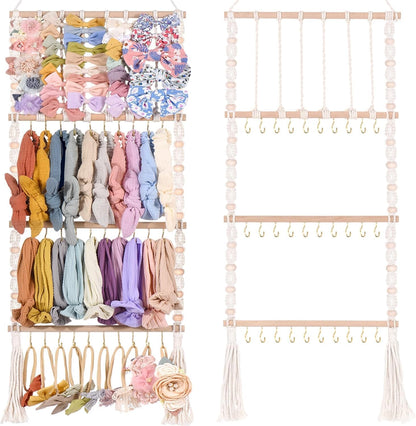 Headband Holder Bows Organizer For Girls Baby Hair Accessories Organizer | Bow Holder for Girls Hair Bows Organizer Wall Hanging Storage Baby Girl Nursery Decor Toddler Hair Accessories Organizer