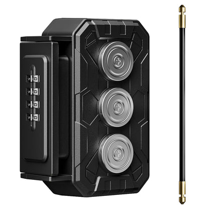 Magnetic Key Lock Box,Magnetic Key Holder Under car,Magnetic Key Cabinets,Key Holder Magnetic,Hide a Key Magnetic Holder,Waterproof Magnetic Key Hider Outside,4 Combinations & Dual Mounting,