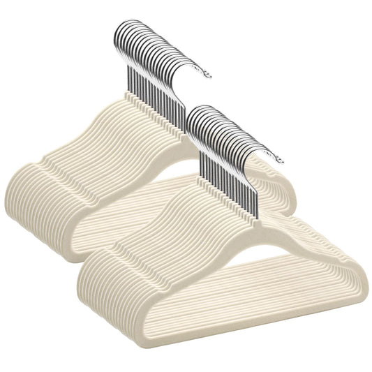 Velvet Baby Clothes Hangers 50 Pack 11.8 Inch Beig... (50 Count | Beige)