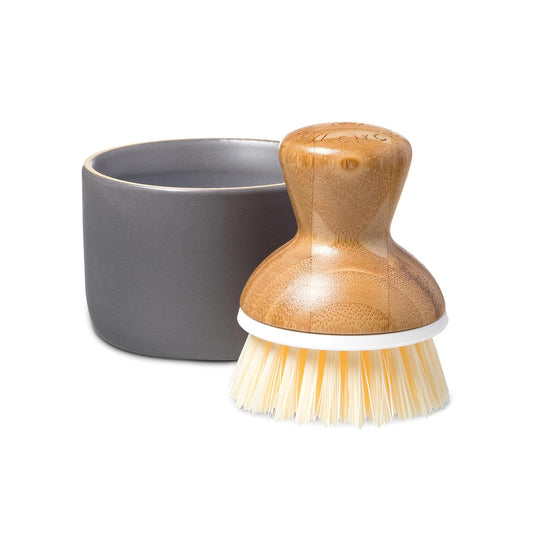 Bubbly Palm Brush & Ceramic Soap Dispenser – Famil... (Gray | 1 Pack)