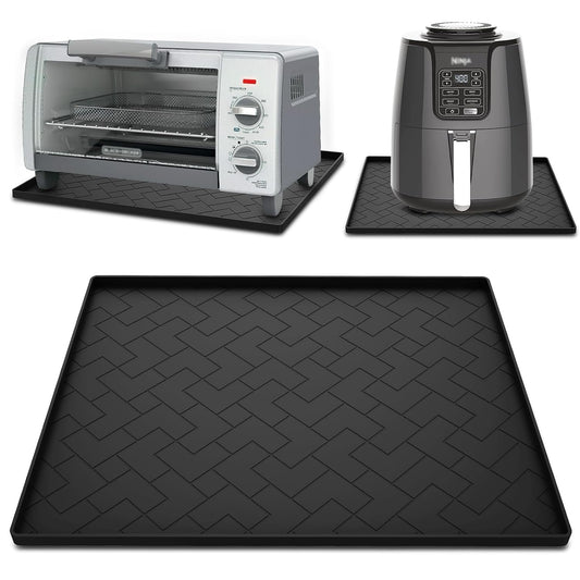 Silicone Heat Resistant Mat For Air Fryer-18''x15''x0.5''Perfect for Ninja,Cosori,Chefman and Most Air Fryers Bottom Silicone air fryer accessories-Protects Countertops From Damage and Scratches