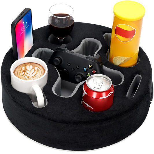 Couch Cup Holder Pillow (Black | foam)