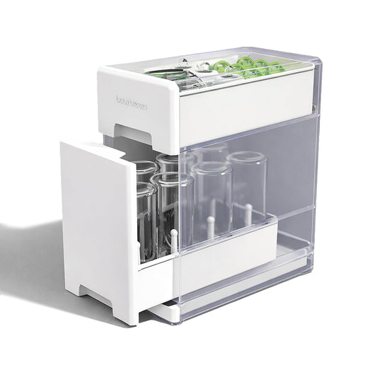 Covered Drying Rack & Countertop Organizer, 8 Bott... (White | Plastic)