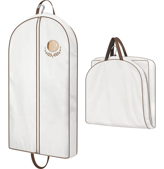 40" Cotton Garment Bags for Travel Waterproof Suit... (White)
