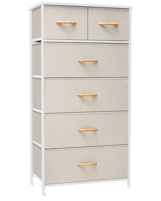 Dresser for Bedroom Tall Skinny Dresser Storage To... (Beige)