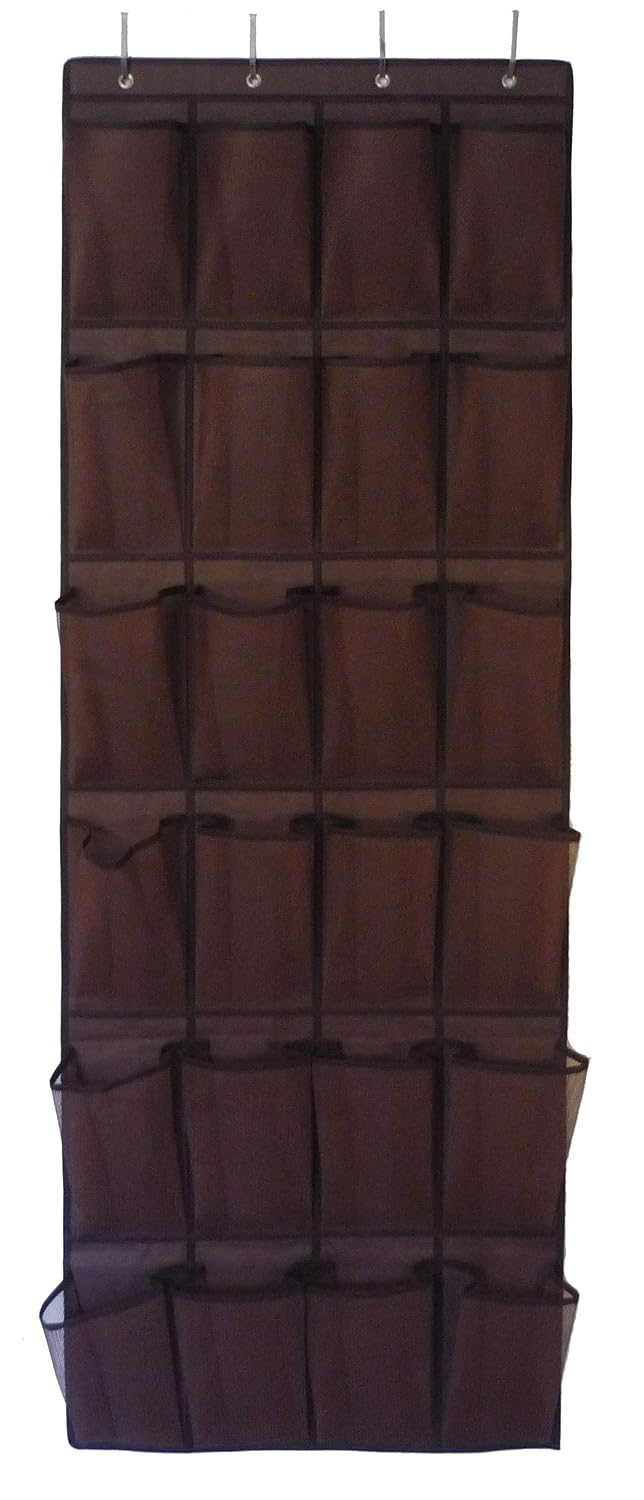 Roomganize Large Over the Door Shoe Organizer for Mens Sneakers (Bison brown)