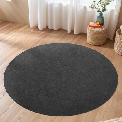 Waterproof Non-Slip Rug Pad, Round 7 Ft Carpet Pads for Large Area Rugs 1/8" Thick Felt Floor Protection Pad for All Floors and Finishes, Keep Rugs in Place and Provide Cushioning (7FT)