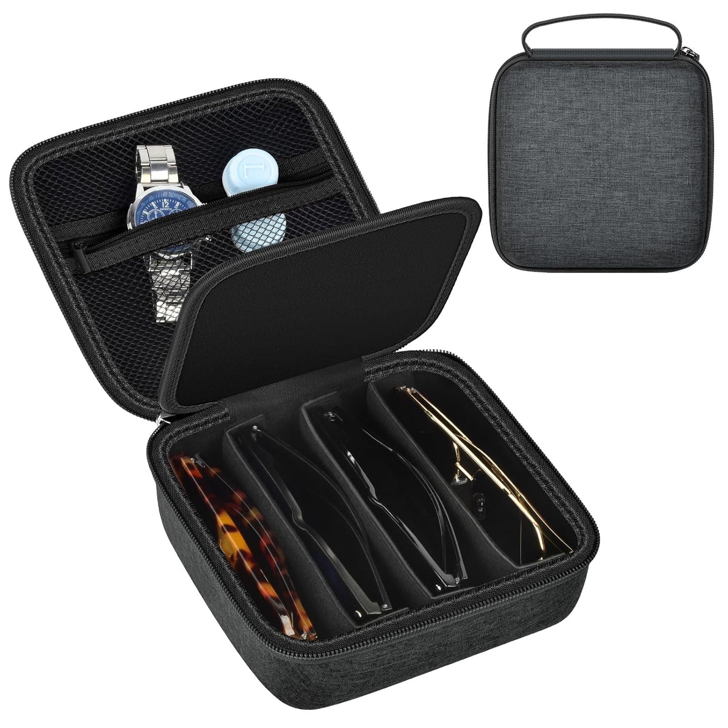 Travel Sunglass Organizer Case for Quay Polarized Sunglasses Men Women, Trendy Glasses Storage Box (Bag Only)
