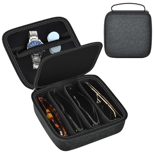 Travel Sunglass Organizer Case for Quay Polarized Sunglasses Men Women, Trendy Glasses Storage Box (Bag Only)