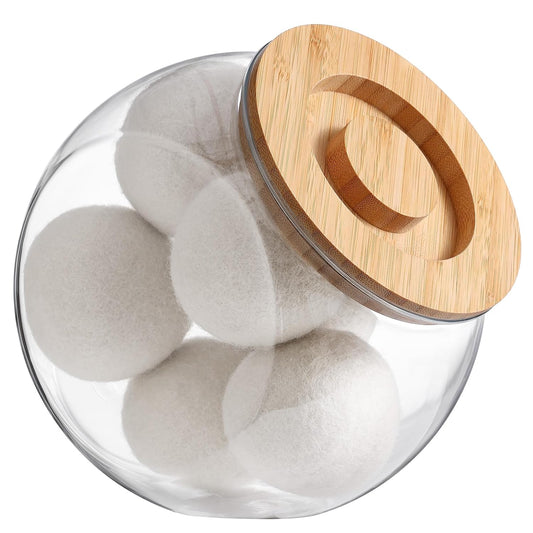 Laundry Pod Container,Dryer Ball Holder Dispenser,Laundry Room Organization | 0.85 Gal Plastic Dishwasher Pod Dispenser,Fabric Softener Dispenser Ball