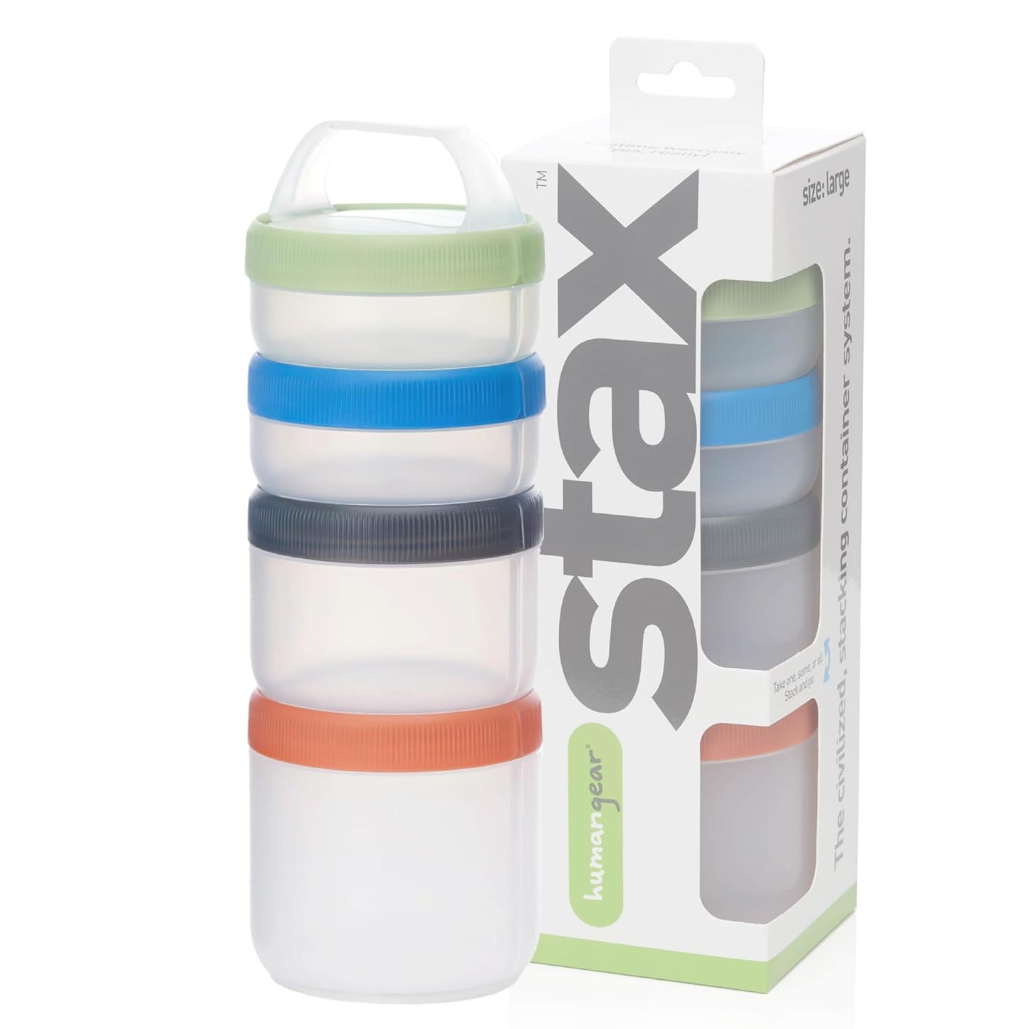 Stax Modular Storage System - Food-Safe 4-Piece St... (Spectrum | Plastic)