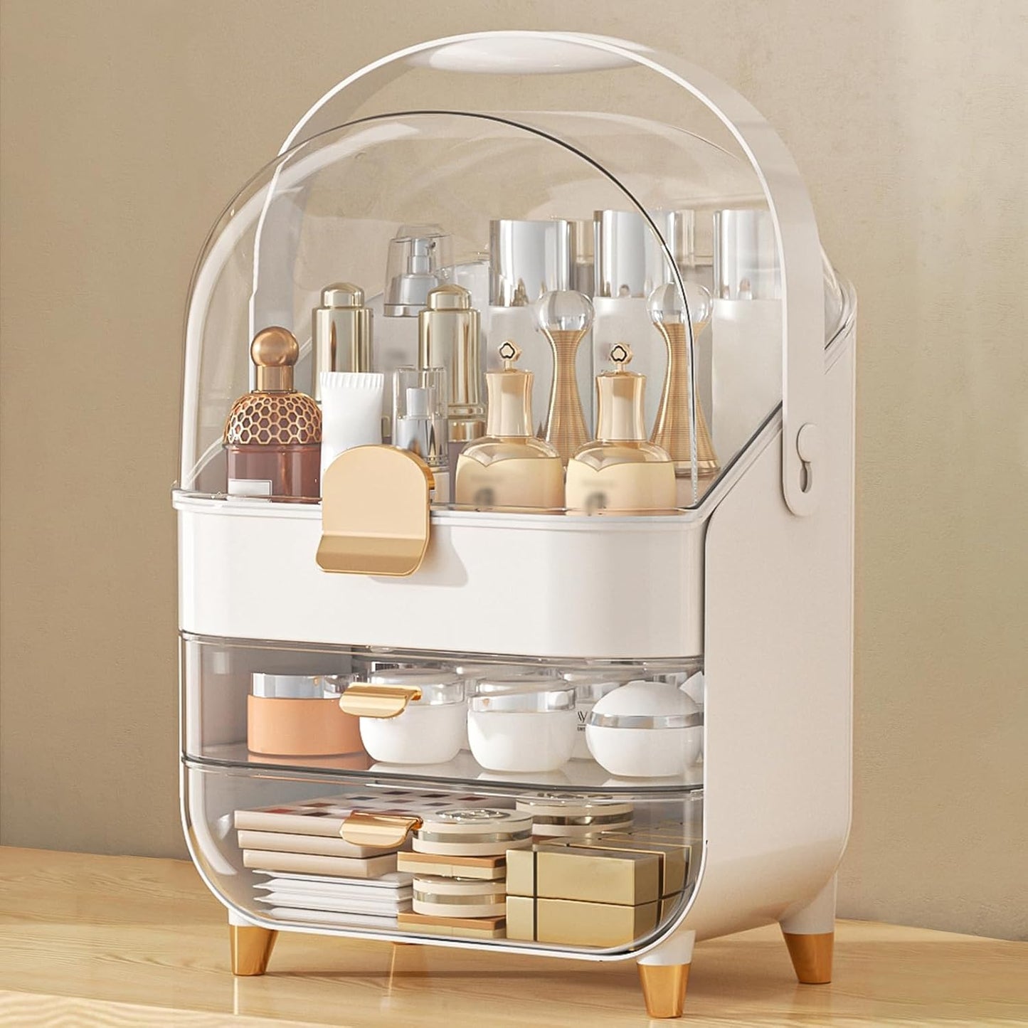 Anylady Makeup Organizer Countertop, Skincare Holder Bathroom Counter Organizer, Storage Box Cosmetic Display Cases, Teen Girl Gifts Make up Organizers for Vanity, Dresser