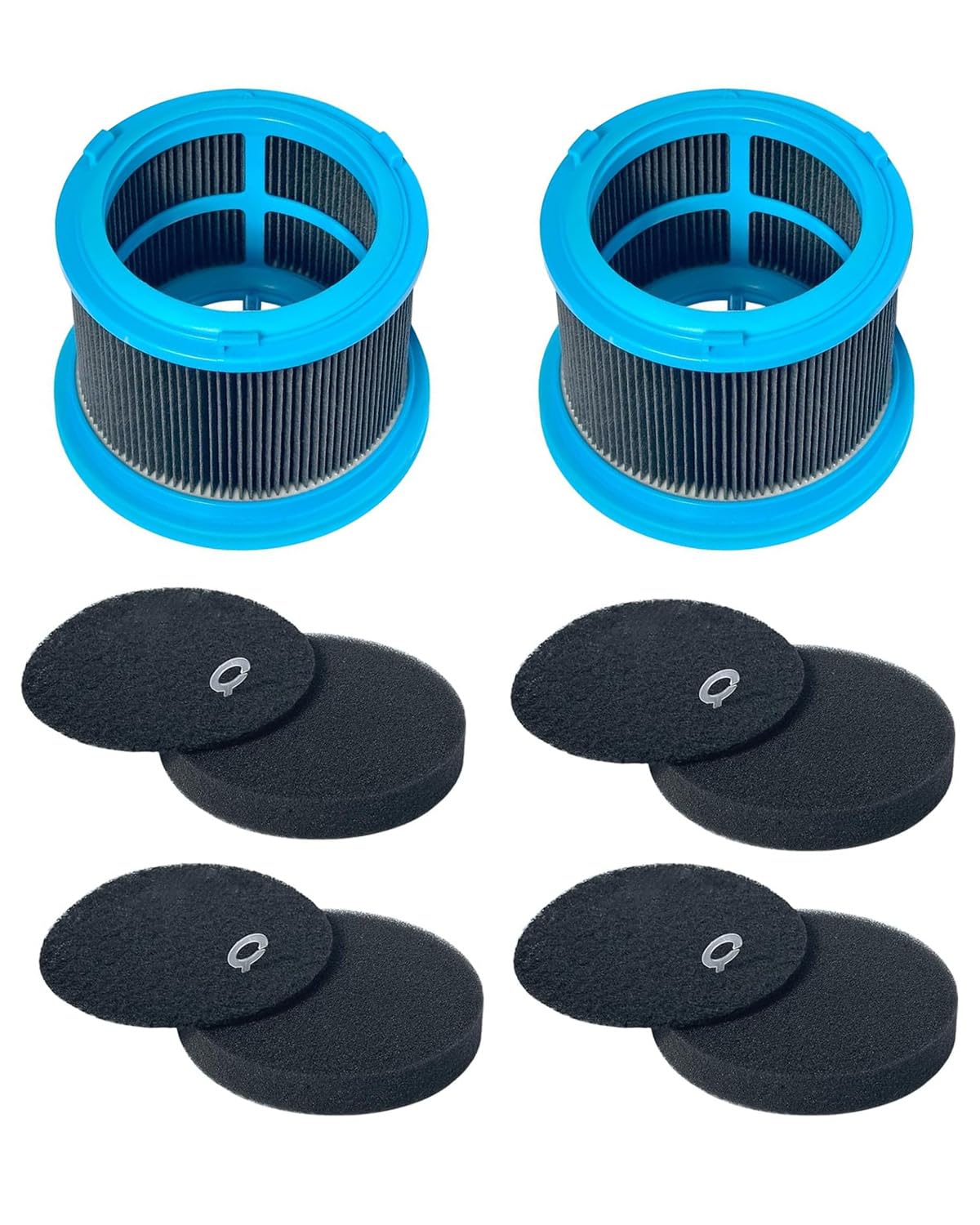 4039 4026 Vacuum Filters Kit Replacement for Bissell PowerClean FurGuard | 280W and for FurFinder 200W Self-Standing Cordless Vacuum Accessory, 2 Filters and 4 Pre-Filter Pads Set