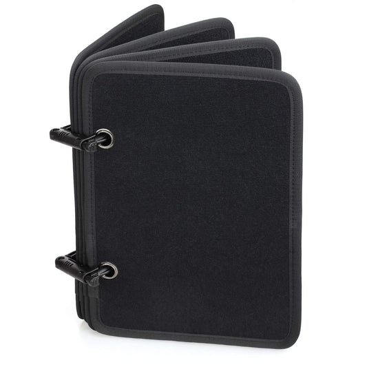 LIVANS Patch Booklet Organizer, Flip-Page Patch Book | Mini Display Patches Panel Board with Removable Ring Binders, for Morale Patches, Badges, and Collections