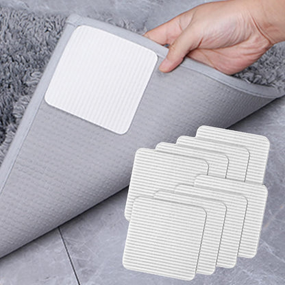 Anti Slip Carpet Grips 8 Pcs Vacuum Technology Carpet Gripper for Hardwood Floors Anti Curling Rug Pad Grippers Washable Keep Corners Flat