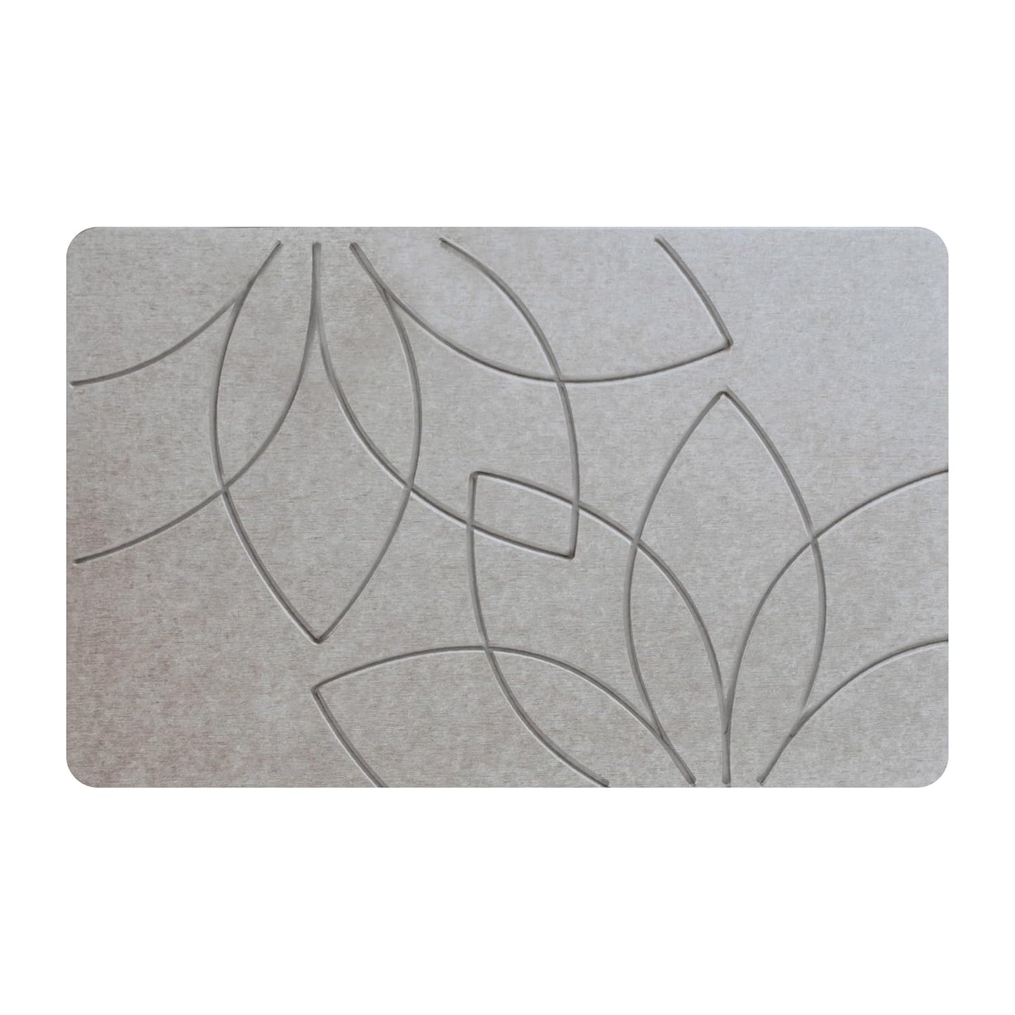 Wonder Buddah Diatomaceous Earth Bath Mat, Lotus | Quick-dry, antimicrobial, non-slip backing pad, millions of micro-pores, 5.9 lb, sanding tool incl.