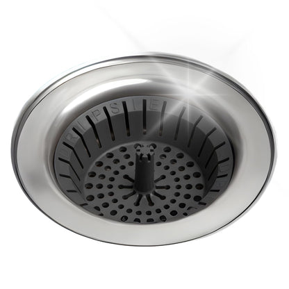 Kitchen Sink Strainer 3.25" - Dripsie Anti-Clog Food Catcher, Flexible Drain Basket, Dishwasher Safe, Standard Fit, Made in USA (1-Pack Gray)