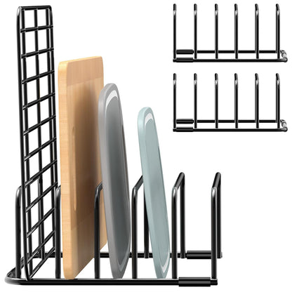 Cutting Board Organizer Storage, Baking Sheet Rack under Cabinet | Heavy Duty Cookie Sheet Organizer, Metal Cutting Board Holder, Space-saving Plate Holder for Cabinet, Tray Divider for Drawer