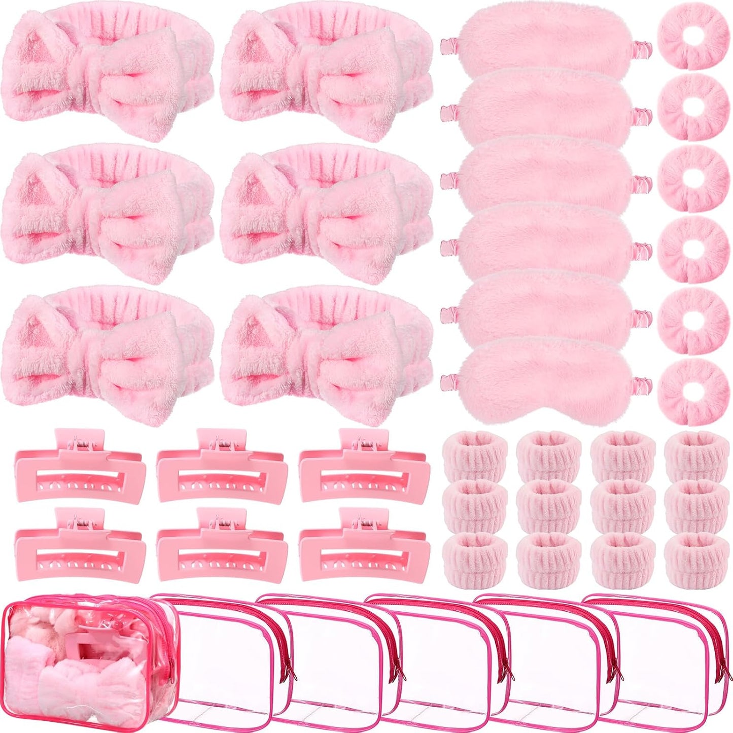 42 Pcs Spa Party Supplies for Women Sleepover Set of 6