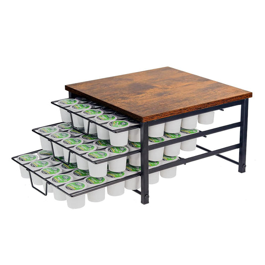 3 Tier Coffee Capsule Storage Drawer,Coffee Pod Holder for K Cups,90 Capacity Coffee Capsule Storage Organizer Holder,Office or Home Kitchen Counter Organizer