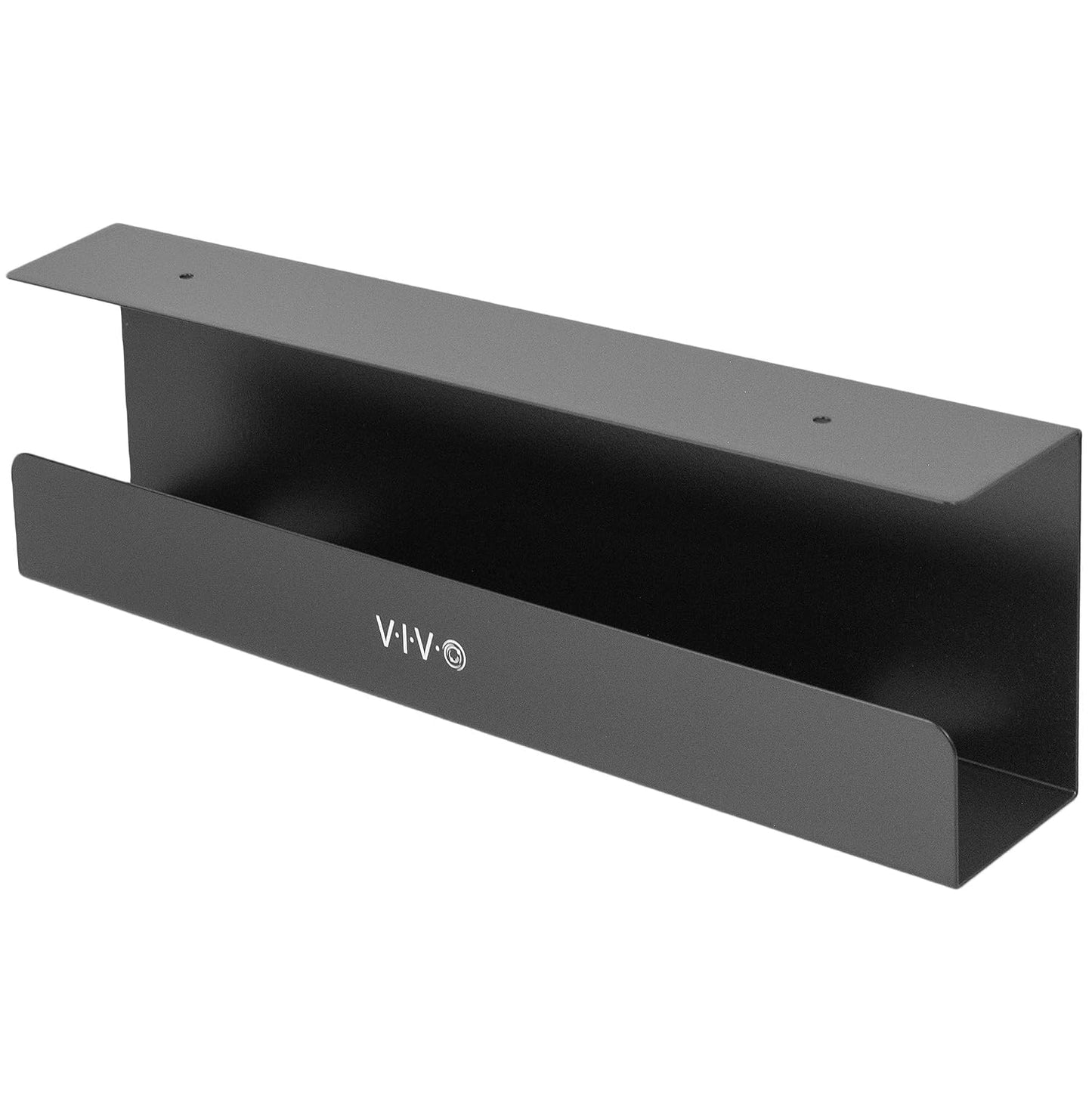 VIVO Under Desk 17 inch Cable Management Tray, Power Strip Holder, Cord Organizer, Wire Tamer for Office and Home, Black, DESK-AC06-1C | Low Profile Power Strip Holder, Cord Organizer, Wire Tamer Steel Cable Rack for Office and Home, Holds 11 lbs