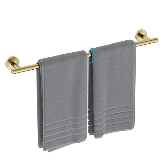 24 Inch Brushed Gold Towel Bar, Thicken, Total Length 26-Inch | Towel Rack for Bathroom Wall, SUS304 Stainless Steel Towel Rod, Modern Home Decor