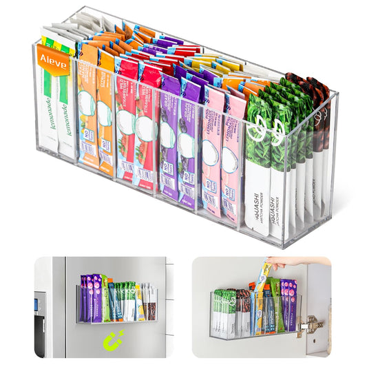 Drink Packet Organizer, Mountable Water Packet Org... (transparent | Acrylic)
