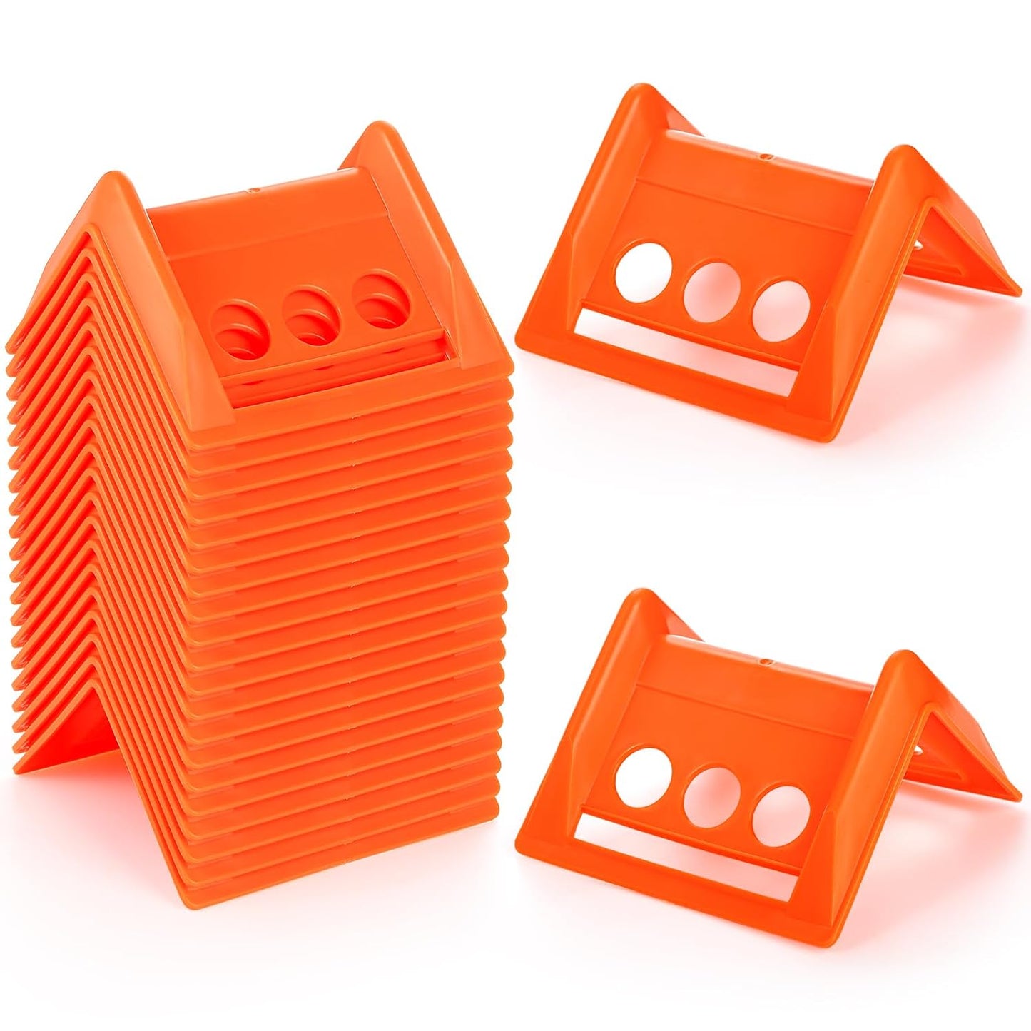 20 Packs Edge Protectors for Cargo Loads, Flatbed Corner Protectors, Tiedown Plastic Protector, Truck Shipping, Protects Cargo Edges, Orange