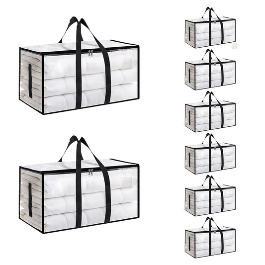 8 Pack-Extra Large Heavy Duty Moving Bags - Waterp... (8 Count | Clear)