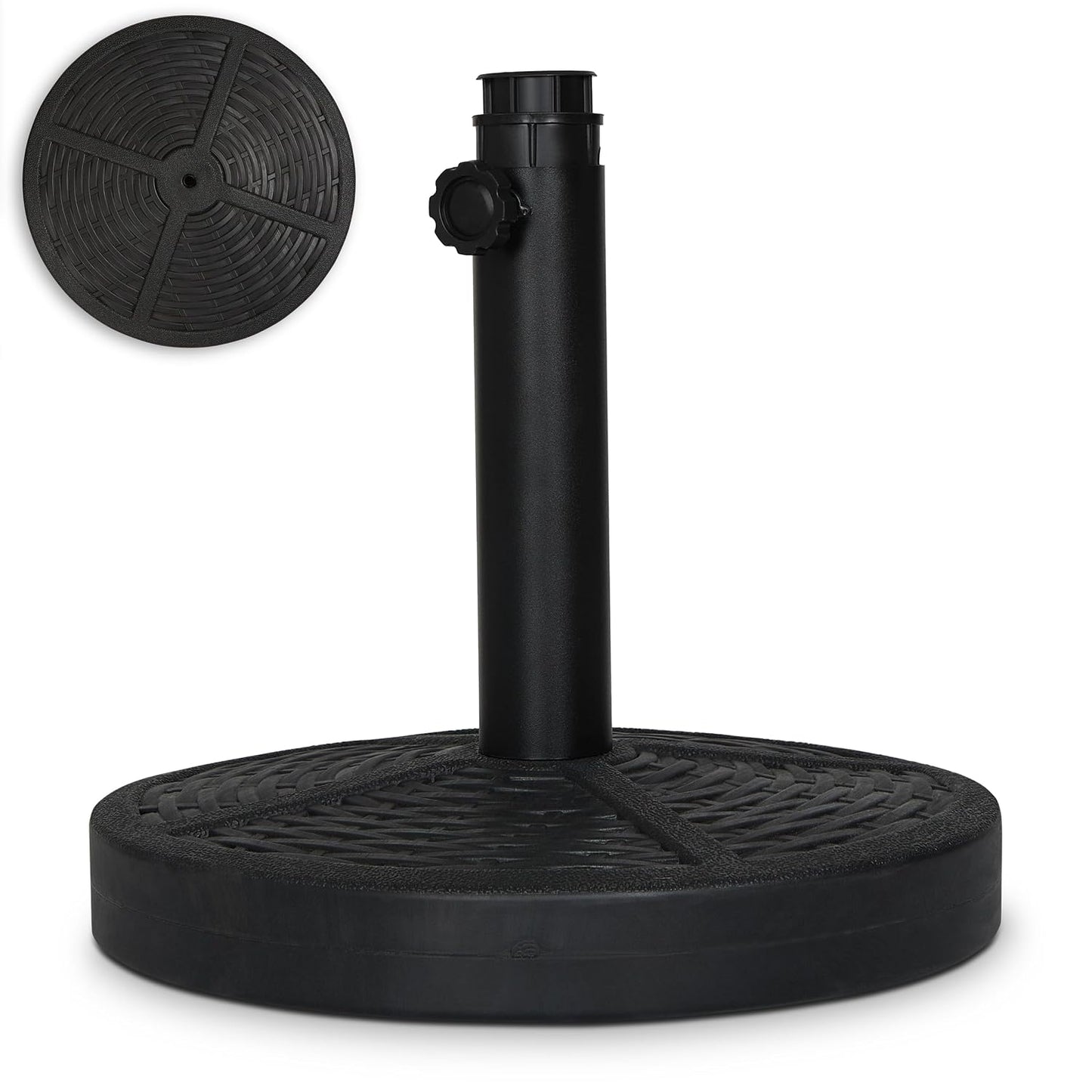 Backyard Expressions 26.5 Lb Umbrella Stand, Patio Umbrella Base, 15 in Diameter