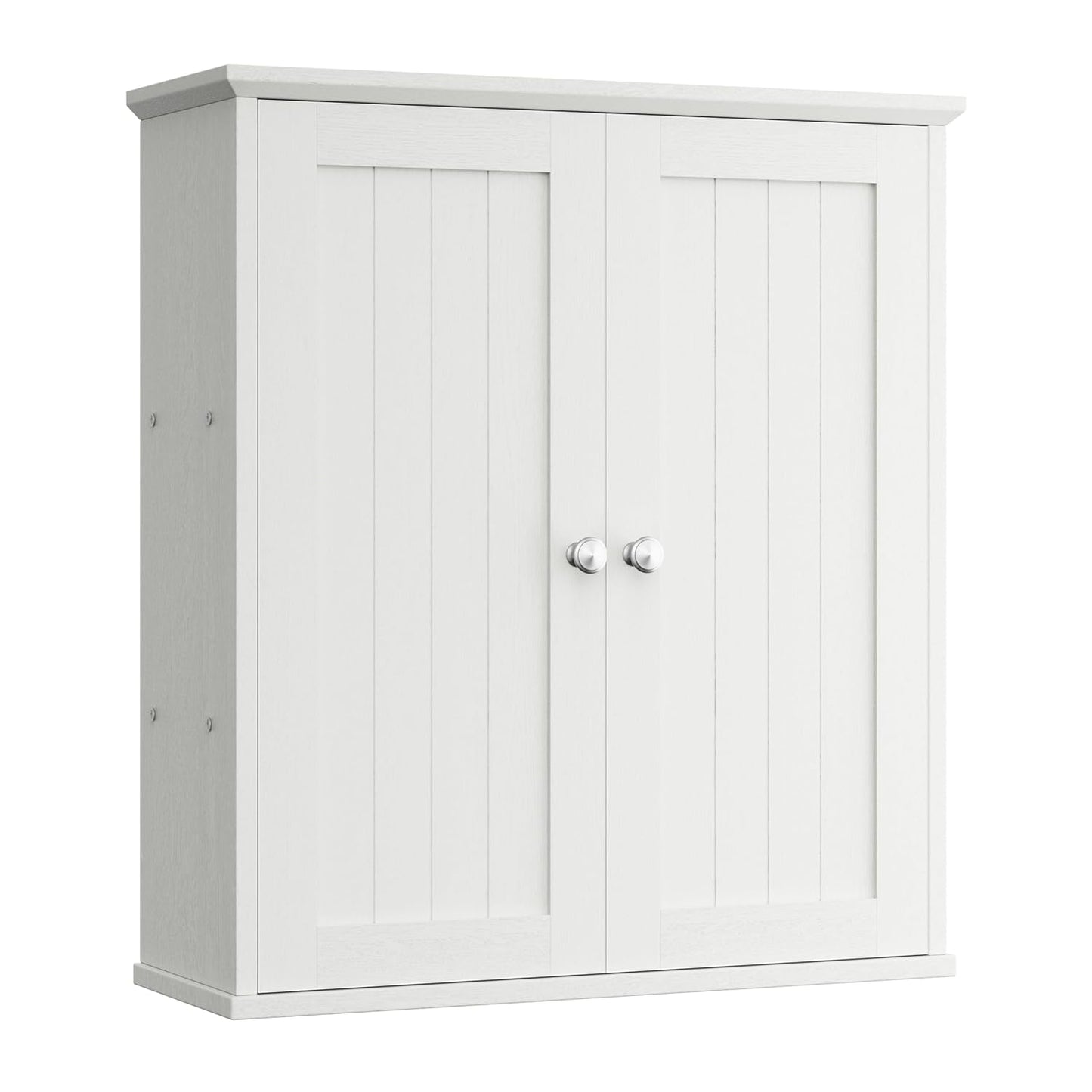 Shintenchi Bathroom Wall Medicine Cabinet, Over The Toilet Storage, White | Bathroom Storage Organizer Cupboard, with 2 Magnet Door and 3-Tier Shelves, Space Saving, Easy to Assemble & Clean