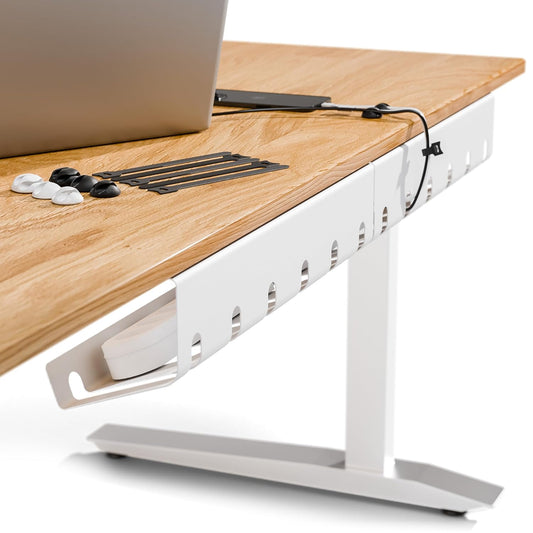 Cable Management Under Desk, Set of 2 - White (White)