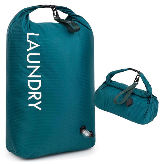 Travel Laundry Bag, Vacuum Compression Dirty Clothes Travel Bag | Waterproof Wet/Dry Space-Saving Laundry Storage Organizer, Smell Proof Storage Bag for Clothing, Swimming, Yoga, Gym, Camping