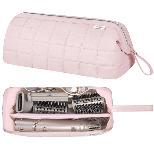KarSyon Dyson Airwrap Travel Case for Hair Dryer Shark Flex Style | Hair Tool Travel Organizer Bag for Hot Tools,Airstraight, Flat Curling Irons, Brush Holder, Revlon Dyson Airwrap Attachments