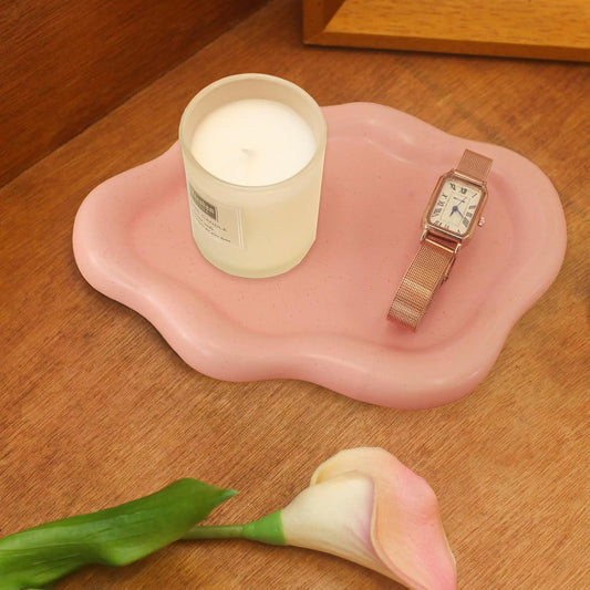 Ceramic Cloud Jewelry Tray Trinket Dish Key Bowl N... (Pink | Ceramic)