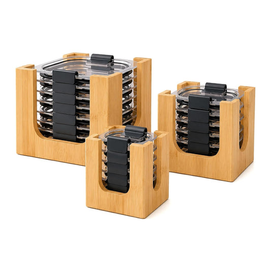 Bamboo Lid Organizer Rack for Rubbermaid Brillianc... (Natural Bamboo | Bamboo)