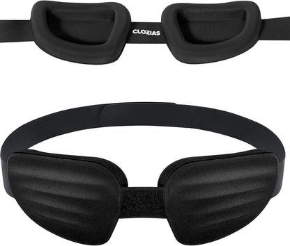 CLOZIA Sleep Mask for Sleeping, 3D Deep Eye Cups Blackout Eye Mask | 0.6" Deep Eye Cups for Lash Extensions & Side Sleepers, Soft Memory Foam, Adjustable Fit for Travel, Shift Work & Naps