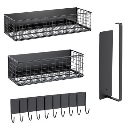 4 Pack Heavy-Duty Magnetic Shelves for Washing Machine | Magnetic Laundry Organizer, Spice Rack for Refrigerator, Space Saving Magnetic Basket