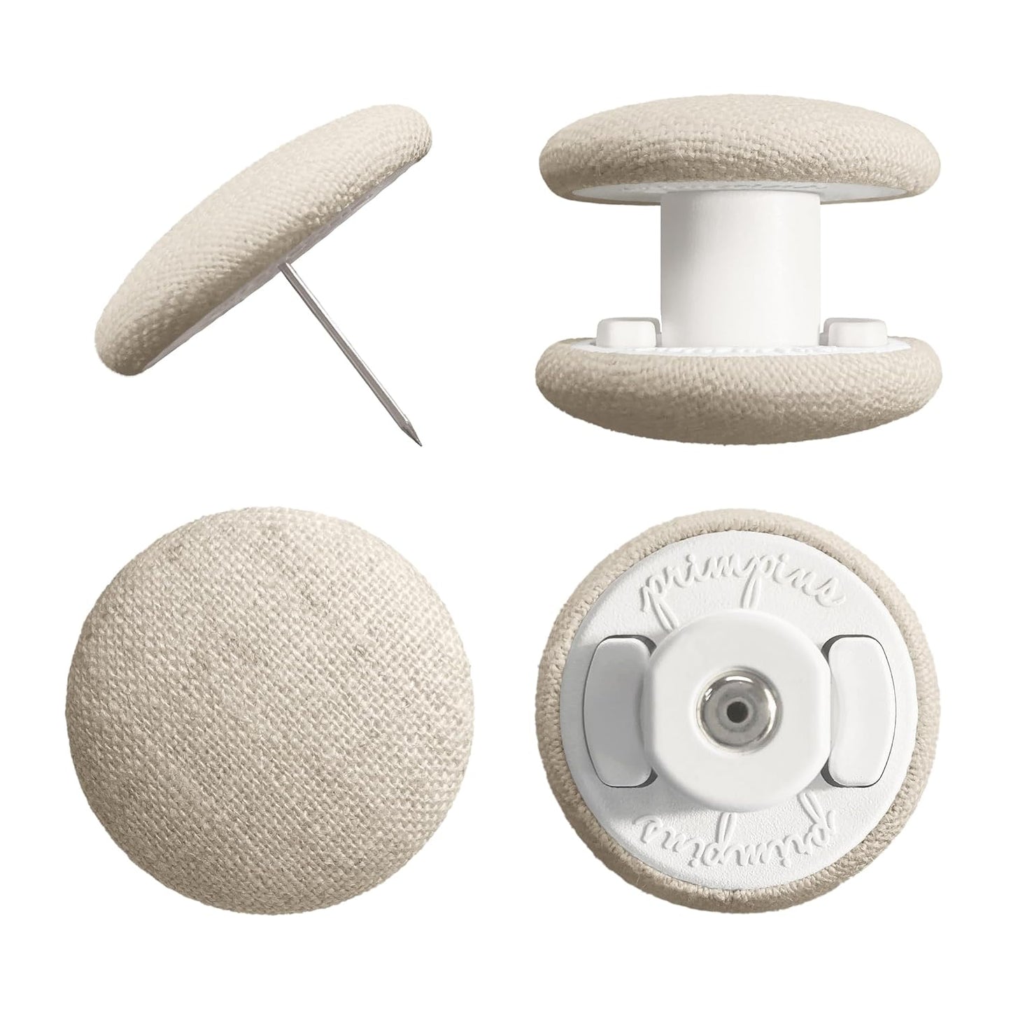 Duvet Clips Pin Fasteners - Classic Linen - Natural, Set of 4 | 20 Colors Available, Keeps Comforter from Shifting in Cover, Holds Duvet in Place