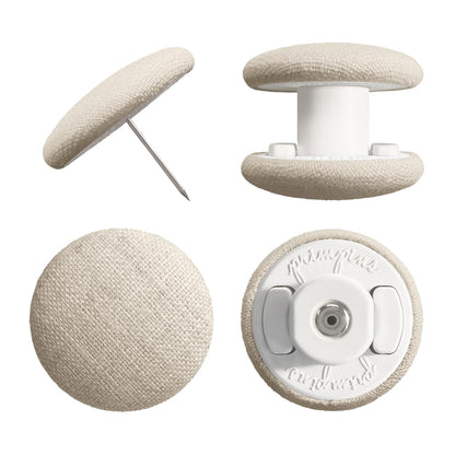 Duvet Clips Pin Fasteners - Classic Linen - Natural, Set of 4 | 20 Colors Available, Keeps Comforter from Shifting in Cover, Holds Duvet in Place