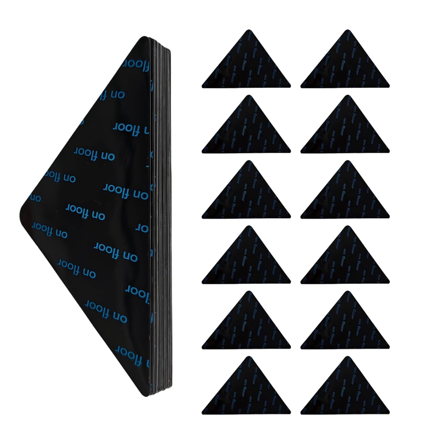 Corner Rug Grippers 12 Pack, Non Slip for Hardwood Tile Laminate, Reusable Adhesive