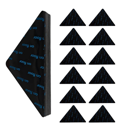 Corner Rug Grippers 12 Pack, Non Slip for Hardwood Tile Laminate, Reusable Adhesive