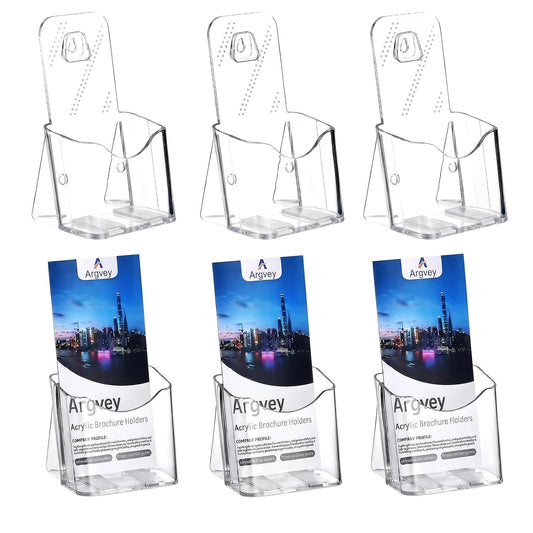 Acrylic Brochure Holder 4x9 Inch, Clear Pamphlet H... (Clear | Acrylic)