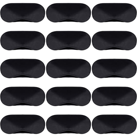 50 Pieces Eye Mask Sleep Masks Bulk Sleeping Blindfold Eye Cover for Games Team Building Party Travel with Nose Pad and Adjustable Strap for Women Men