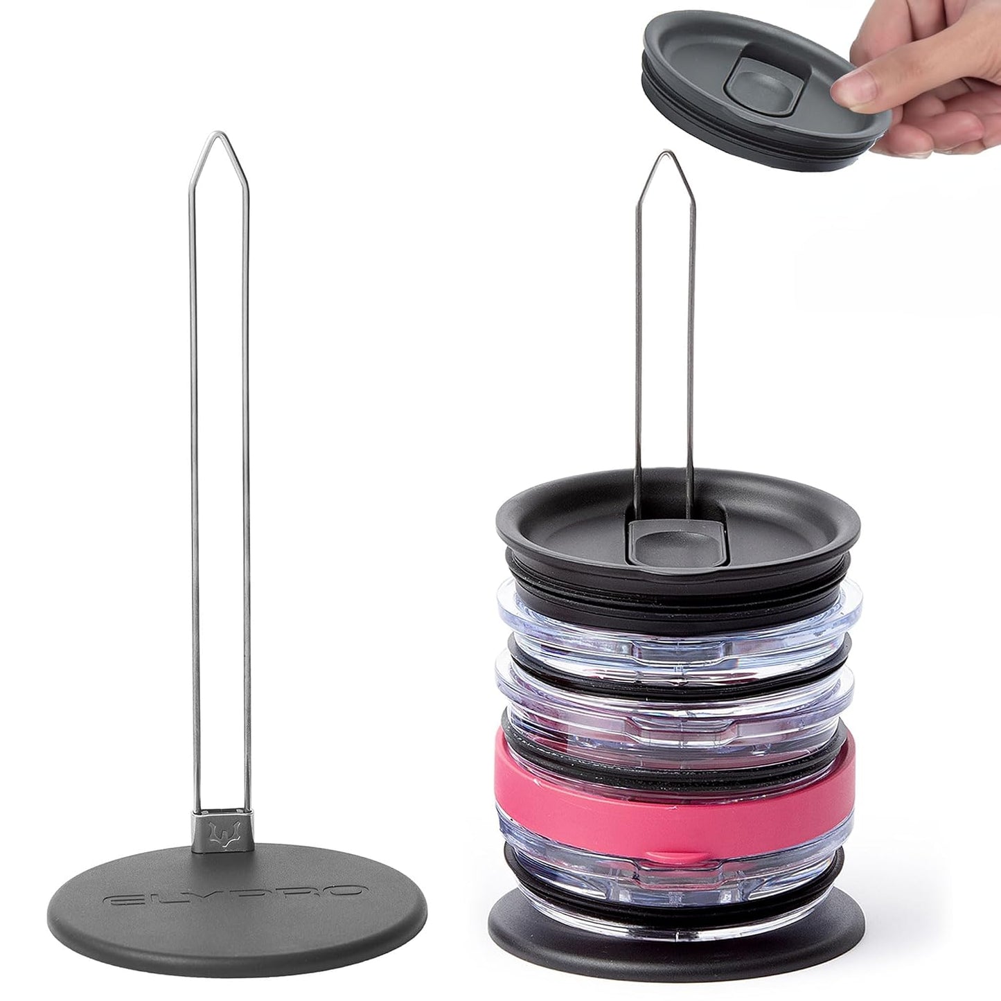 Tumbler Lid Organizer & Holder for Stanley, Yeti, Water Bottle Lids | Kitchen Gadgets, Kitchen Organization, Organization Storage, Inside Kitchen Cabinets, Inside Cupboards, Pantry Shelves