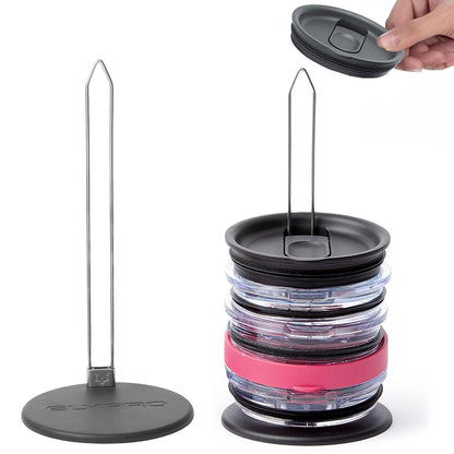 Tumbler Lid Organizer & Holder for Stanley, Yeti, Water Bottle Lids | Kitchen Gadgets, Kitchen Organization, Organization Storage, Inside Kitchen Cabinets, Inside Cupboards, Pantry Shelves