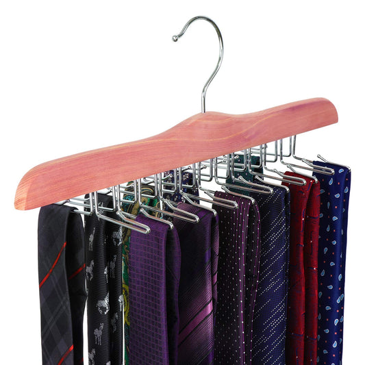 American Red Cedar Wooden Tie Racks for Closet, 24... (Natural | Cedar Wood)