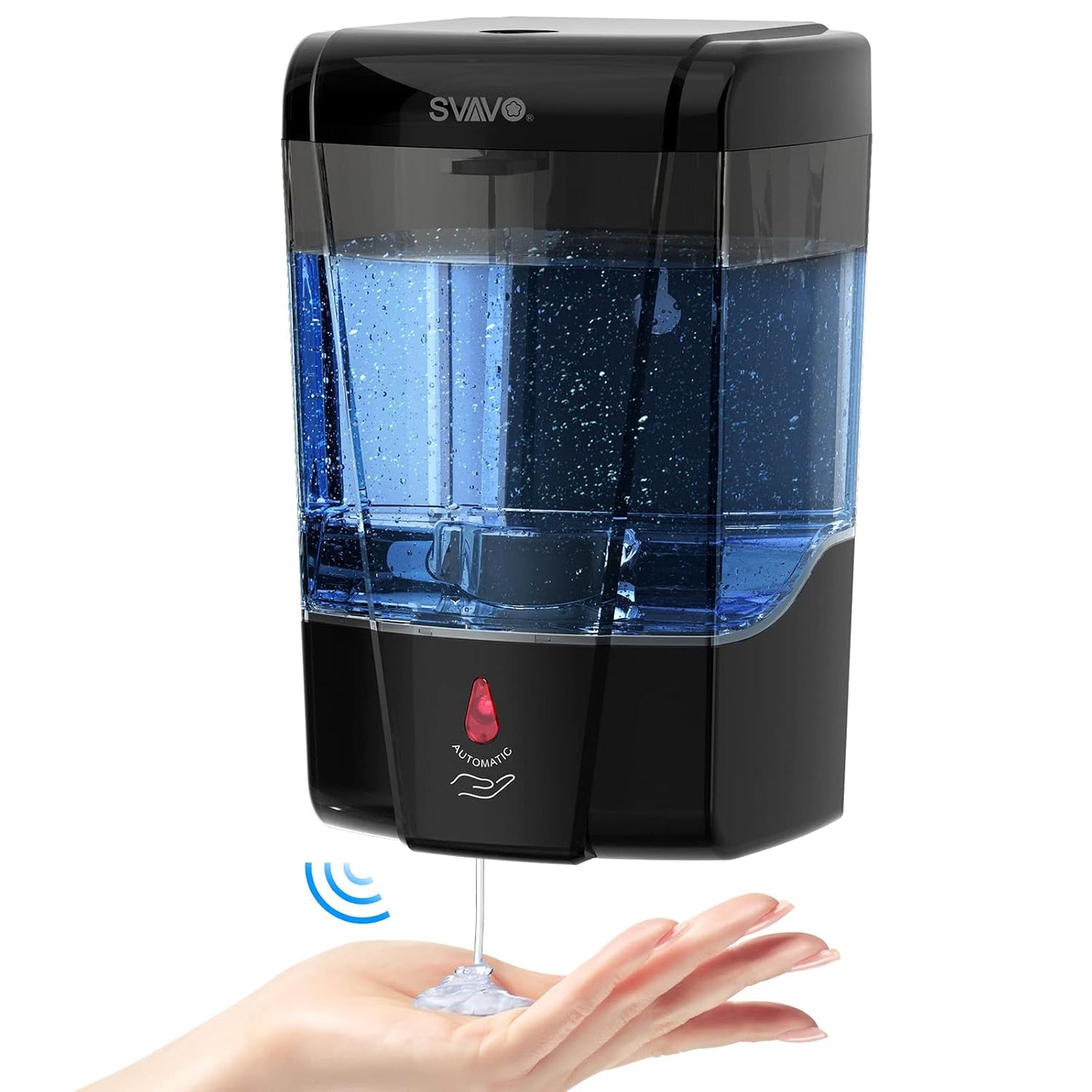 Automatic Soap Dispenser Hand Soap Dispenser Wall Mount 600m/21 fl.oz, Touchless Electric Sensor Pump Battery Operated for Offices Home Kitchen Bathroom Hotel Restaurant Commercial